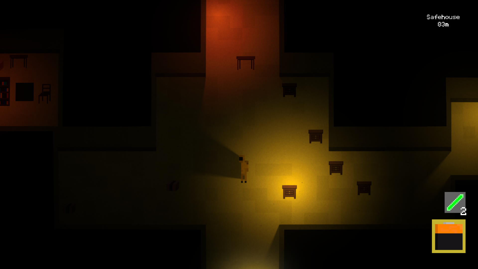Liminal Depths title over a dark yellow hallway